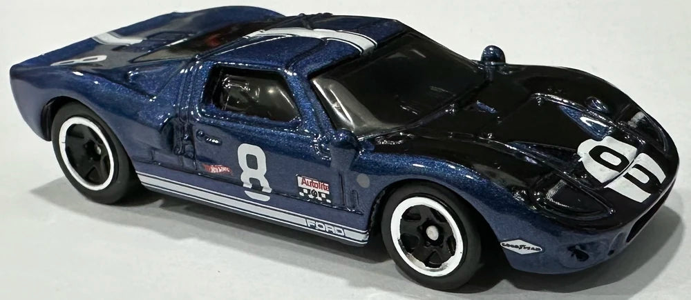 Hot Wheels 2024 - Collector # 012/250 - Factory Fresh 02/10 - Ford GT40 - Dark Blue - '8' - USA