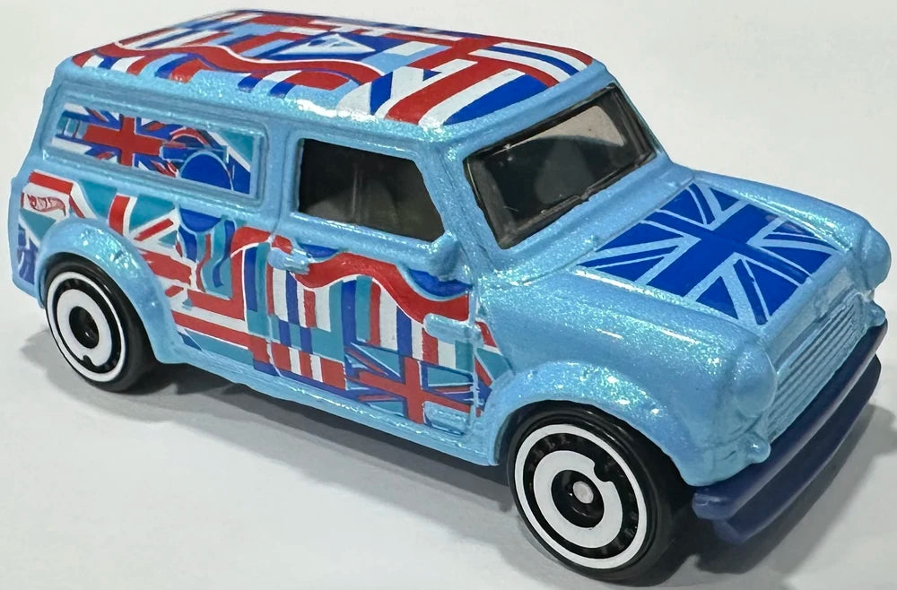 Hot Wheels 2025 - Collector # 169/250 - HW Art Cars 10/10 - '67 Austin Mini Van - Pearl Sky Blue / 'A' on Roof - USA Card