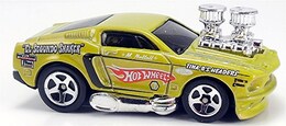 Hot Wheels 2006 - Collector # 128/223 - 1968 Mustang ('Tooned) - Metallic Lime Green - 5 Spokes