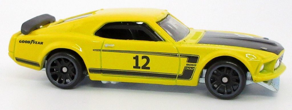 Hot Wheels 2024 - Theme / Mix 2 / Vintage Racing Club 3/5 - 1969 Ford Mustang Boss 302 - Yellow / #12 - MM5 Wheels - Kroger Exclusive