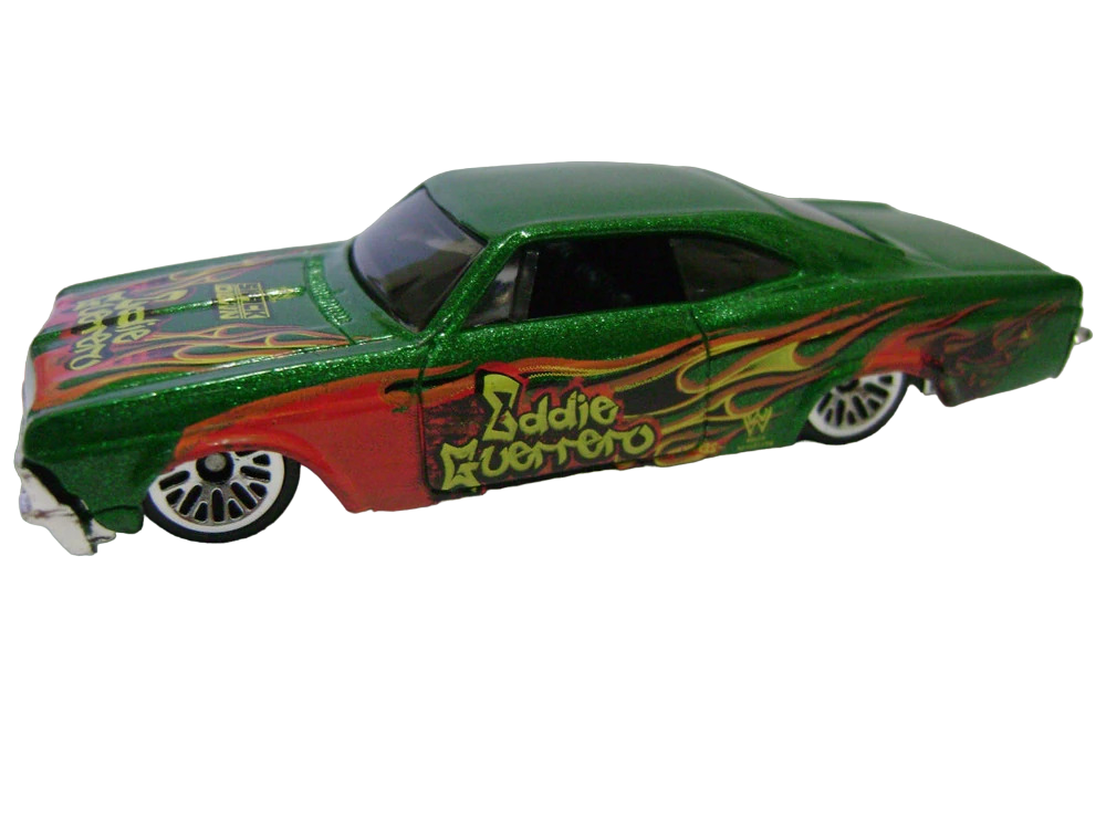 Hot Wheels 2006 - Collector # 107/223 - WWE 2/5 - '65 Impala - Green / 'Eddie Guerrero" - Lace Wheels - USA '07