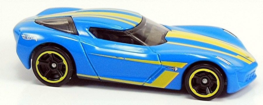 Hot Wheels 2013 - Collector # 209/250 - HW Showroom / Corvette 60th Anniversary - 2009 Corvette Stingray Concept - Blue - KMart Exclusive - USA Card