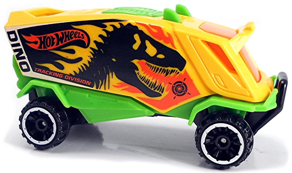 Hot Wheels 2021 - Collector # 026/250 - Dino Riders 2/5 - Aero Pod - Yellow / Dinosaur T-Rex - USA Card