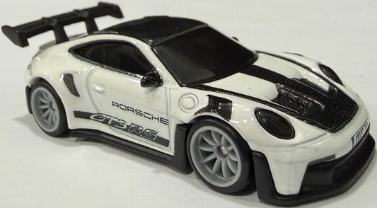 Hot Wheels 2026 - Premium / Pop Culture / Mix 2 / Gran Turismo - 2022 Porsche 911 GT3 RS - White / Black Graphics - Metal/Metal & Real Riders - Thick Blister Card - NEW Casting!
