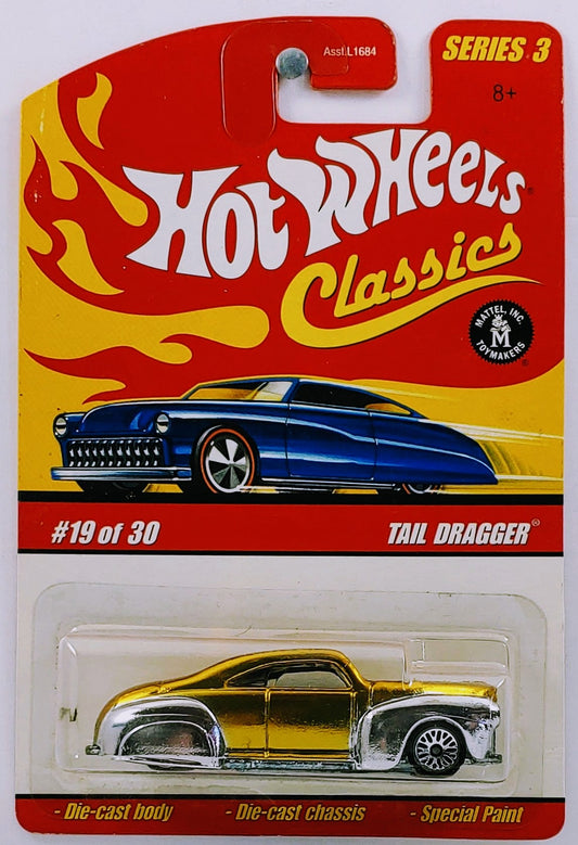 Hot Wheels 2007 - Classics Series 3 # 19/30 - Tail Dragger - Spectraflame Gold - Lace Wheels - Metal/Metal - Limited Edition