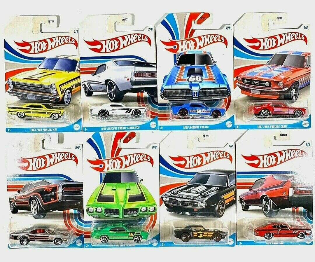 Hot Wheels 2023 - Theme / American Steel Series 3/8 - 1968 Mercury Cougar - Blue - Walmart Exclusive - Theme Blister CardHot Wheels 2023 - Theme / American Steel Series 3/8 - 1968 Mercury Cougar - Blue - Walmart Exclusive