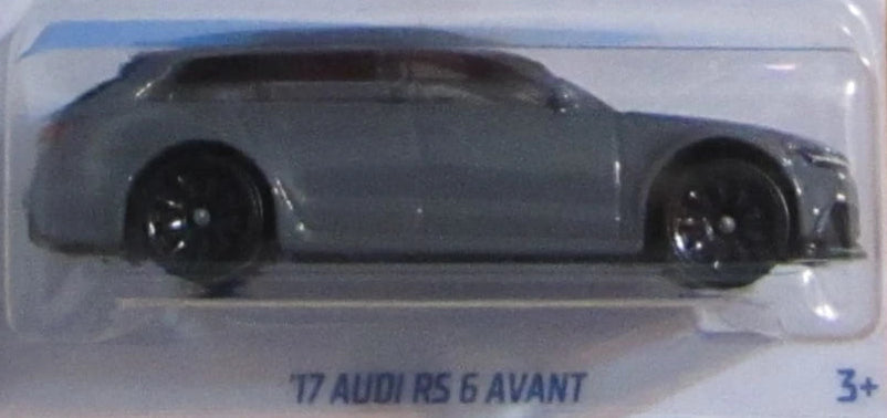 Hot Wheels 2023 - Collector # 187/250 - HW Wagons 01/05 - '17 Audi RS 6 Avant - Gray - 10 Spoke Wheels - "From the Vault" Exclusive - USA