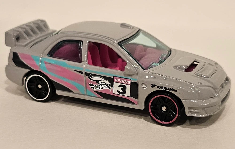 Hot Wheels 2024 - Theme / Easter / Spring 4/5 - Subaru Impreza WRX - Gray - PR5 Wheels - Spring Card