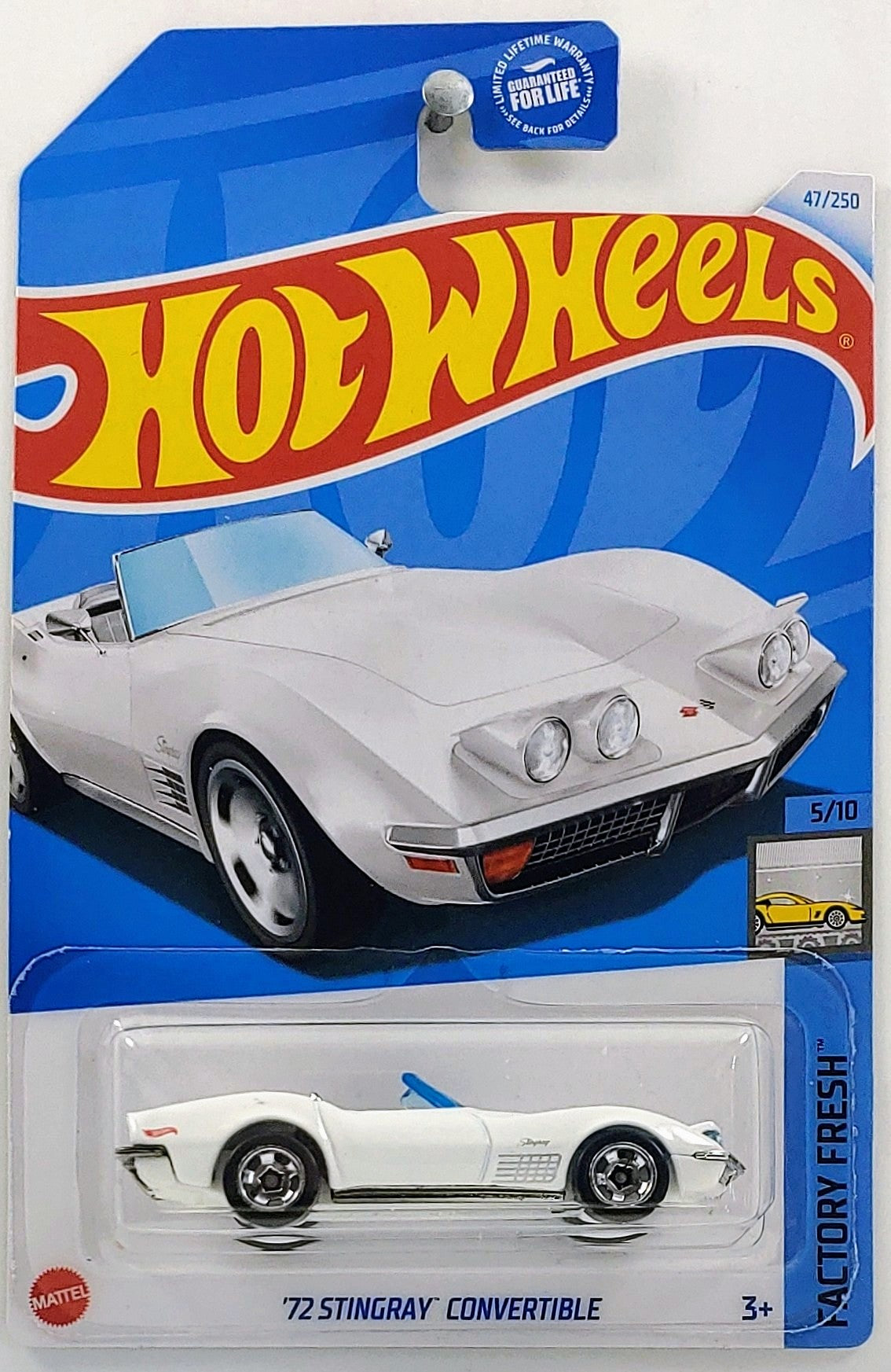 Hot Wheels 2024 Collector 047/250 Factory Fresh 5/10 '72 Stingray Convertible White USA Card