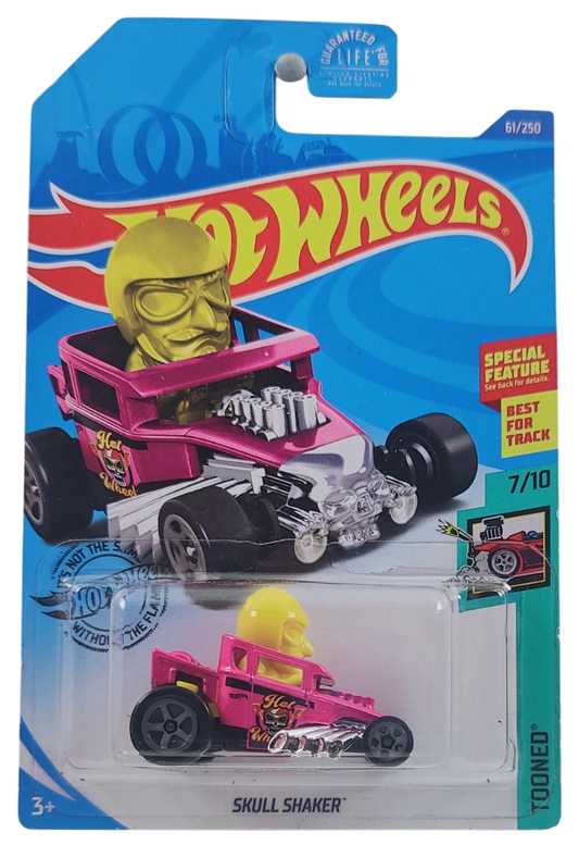Hot Wheels 2020 - Collector # 061/250 - Tooned 7/10 - Skull Shaker - Pink / Yellow Head - USA Card