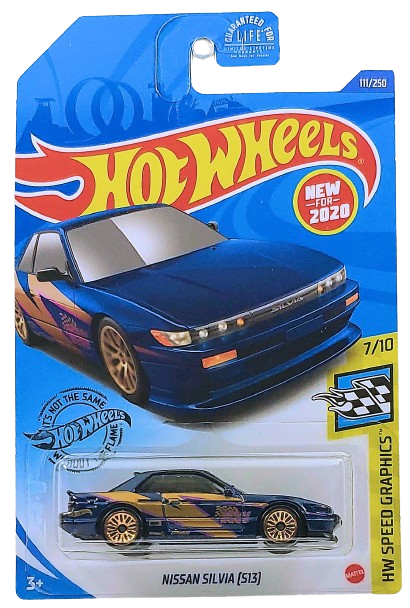 Hot Wheels 2020 Collector 111 250 HW Speed Graphics 7 10 New Models Nissan Silva S13 Dark Blue KW Logo USA Card
