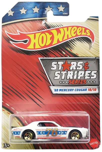 Hot Wheels 2020 - Theme / Stars & Stripes Series 10/10 - '68 Mercury Cougar - White - Walmart Exclusive