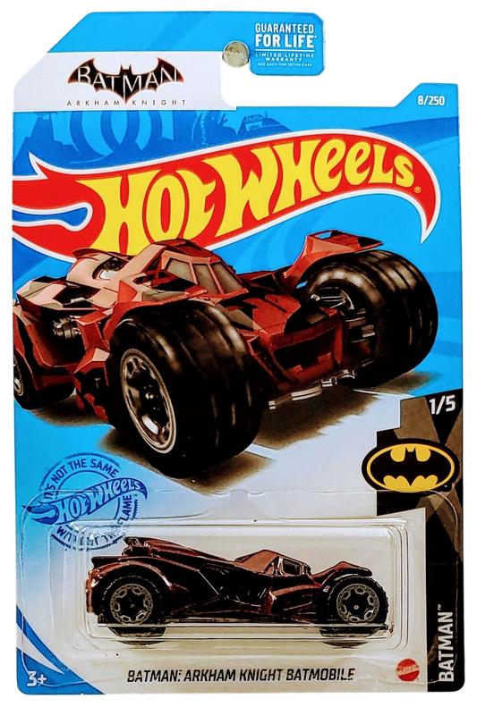 Hot Wheels 2021 - Collector # 008/250 - Batman 1/5 - Batman: Arkham Knight Batmobile - Metalflake Dark Red - USA Card