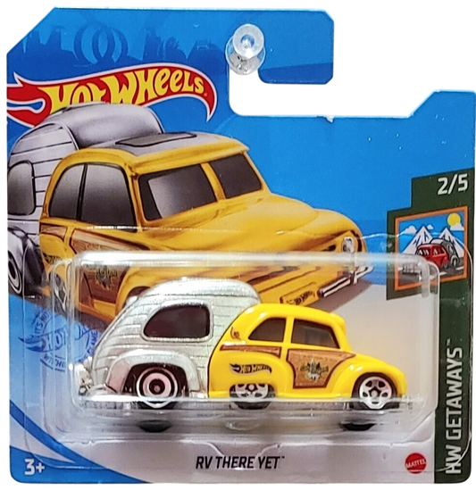 Hot Wheels 2021 - Collector # 022/250 - HW Getaways 2/5 - RV There Yet - Yellow & ZAMAC / Woodgrain - International Short Card