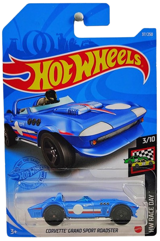 Hot Wheels 2021 - Collector # 037/250 - HW Race Day 3/10 - Corvette Grand Sport Roadster - Pearl Blue - IC