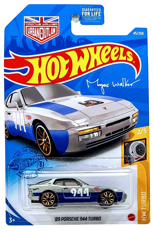 Hot Wheels 2021 - Collector # 045/250 - HW Turbo 2/5 - '89 Porsche 944 Turbo - Silver / Urban Outlaw - USA Card with Magnus Walker Logo