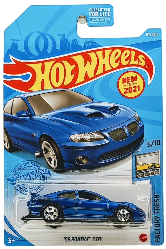 Hot Wheels 2021 - Collector # 087/250 - Factory Fresh 5/10 - New Models - '06 Pontiac GTO - Metallic Blue - USA Card