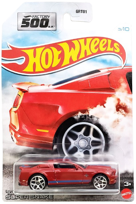 Hot Wheels 2021 - Theme / Factory 500 H.P. # 3/10 - '10 Shelby GT500 Super Snake - Red - Walmart Exclusive