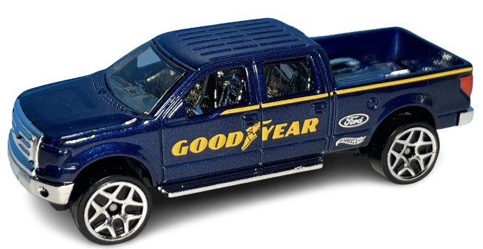Hot Wheels 2022 - Collector # 029/250 - HW Metro 3/10 - 2009 Ford F-150 - Dark Blue / Goodyear - USA Card