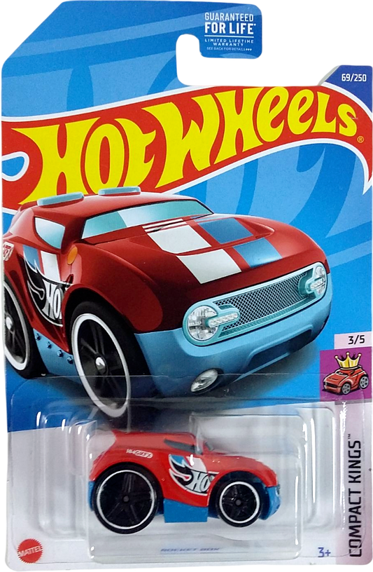 Hot Wheels 2022 - Collector # 069/250 - Compact Kings 3/5 - Rocket Box - Red - USA Card