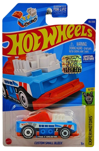 Hot Wheels 2022 - Collector # 151/250 - Experimotors 08/10 - Custom Small Block - Light Blue - FSC