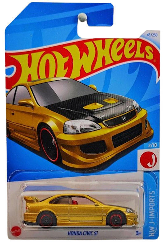 Hot Wheels 2024 - Collector # 045/250 - HW J-Imports 02/10 - Honda Civic Si - Metalflake Gold - IC