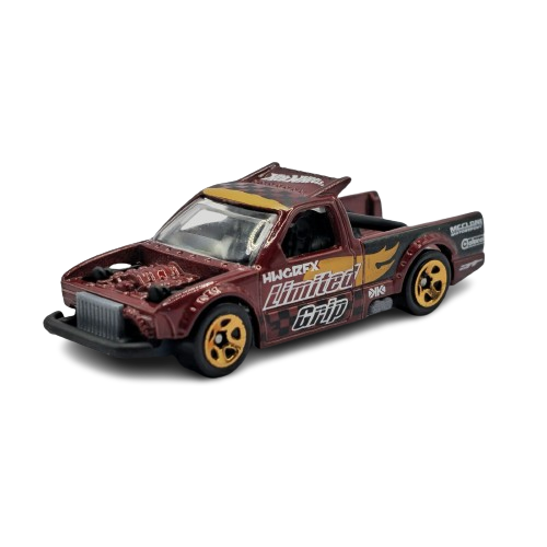 Hot Wheels 2024 - Collector # 050/250 - Rod Squad 03/05 - Limited Grip - Dark Red - 'HWGRFX' - USA