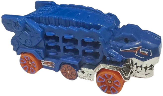 Hot Wheels 2024 - Collector # 055/250 - HW Screen Time 4/10 - New Models - HW Ultimate T-Rex Transporter - Blue - IC