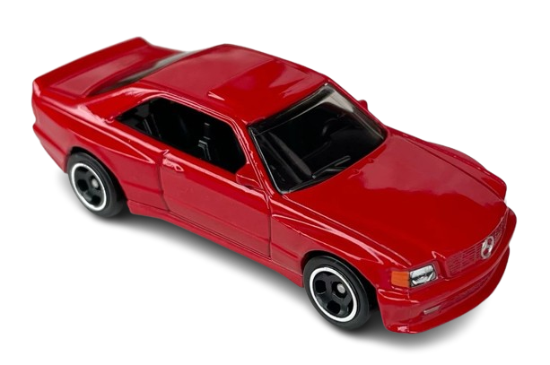 Hot Wheels 2024 - Collector # 082/250 - HW Modified 8/10 - '89 Mercedes-Benz 560 SEC AMG - Red - USA Card