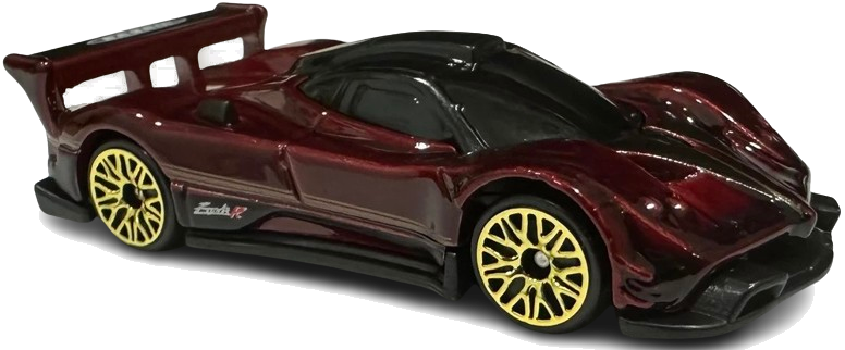 Hot Wheels 2024 - Collector # 099/250 - HW Race Day 3/10 - Pagani Zonda R - Dark Red Metallic - Gold Lace Wheels - IC