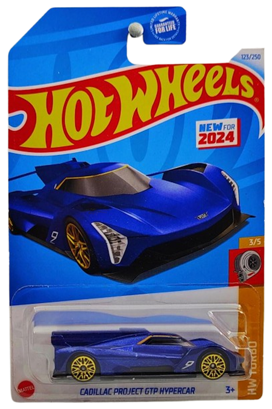 Hot Wheels 2024 - Collector # 123/250 - HW Turbo 03/05 - New Models - Cadillac Project GTP Hypercar - Metalflake Blue - USA