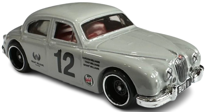 Hot Wheels 2024 - Collector # 127/250 - HW Race Day 6/10 - New Models - Jaguar MK1 - Gray / #12 - IC