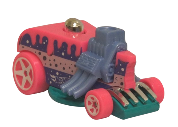 Hot Wheels 2024 - Collector # 146/250 - HW Celebration Racers 8/10 - New Models - Birthday Burner - Pink / Tan & Purple Sides / Teal Metal Base - USA Card