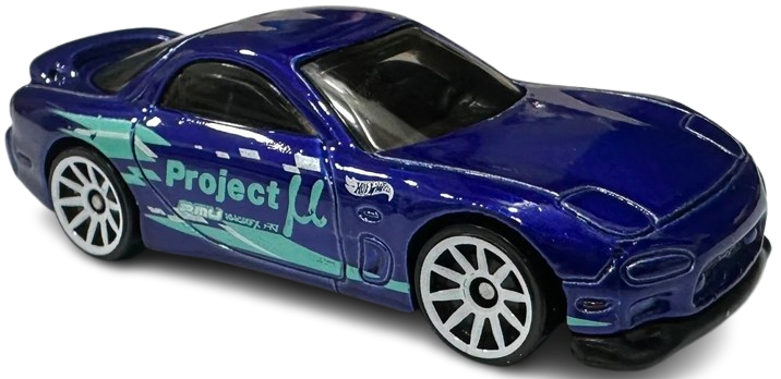 Hot Wheels 2024 - Collector # 170/250 - HW J-Imports 9/10 - '95 Mazda RX-7 - Blue / Project U - USA Card