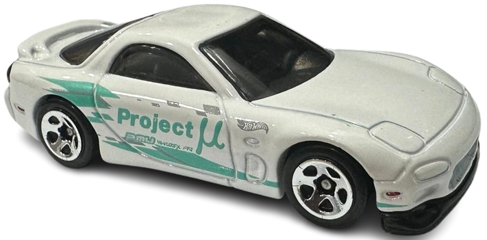 Hot Wheels 2024 - Collector # 170/250 - HW J-Imports 9/10 - '95 Mazda RX-7 - White / Project U - USA Card