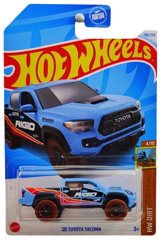 Hot Wheels 2024 - Collector # 198/250 - HW Dirt 4/10 - '20 Toyota Tacoma - Matte Blue / RIGID - USA Card