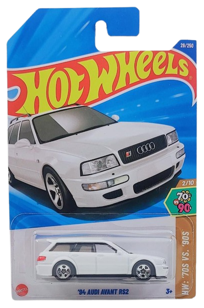 Hot Wheels 2025 - Collector # 029/250 - HW: '70s vs. '90s 2/10 - '94 Audi Avant RS2 - Casablanca White - International Card