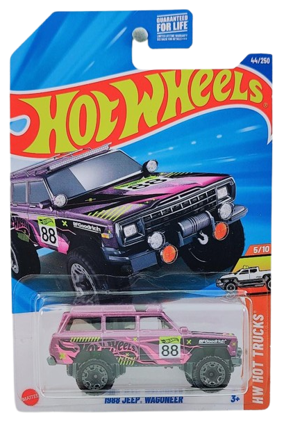 Hot Wheels 2025 - Collector # 044/250 - HW Hot Trucks 5/10 - 1988 Jeep Wagoneer - Metalflake Purple - USA Card