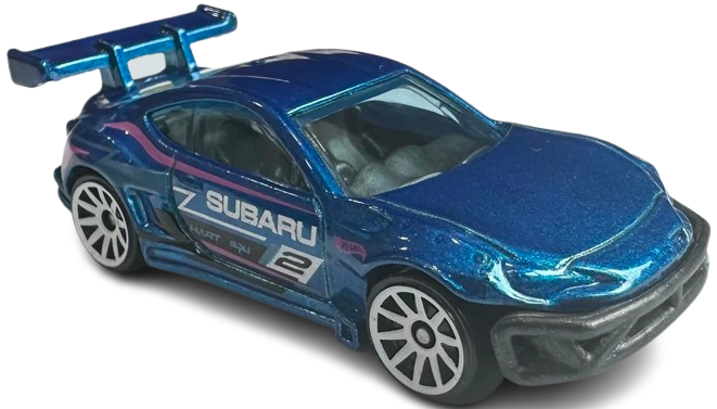 Hot Wheels 2025 - Collector # 048/250 - HW J-Imports 3/5 - Subaru BRZ - Metalflake Blue - White 10 Spokes - International Card
