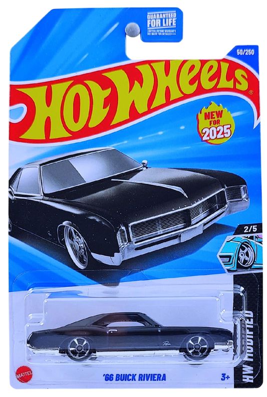 Hot Wheels 2025 - Collector # 050/250 - HW Modified 2/5 / New Models - '66 Buick Riviera - Black - USA Card
