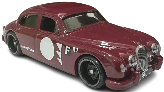 Hot Wheels 2025 - Collector # 075/250 - HW Race Day 2/10 - Jaguar Mk1 - Dark Red - USA Card