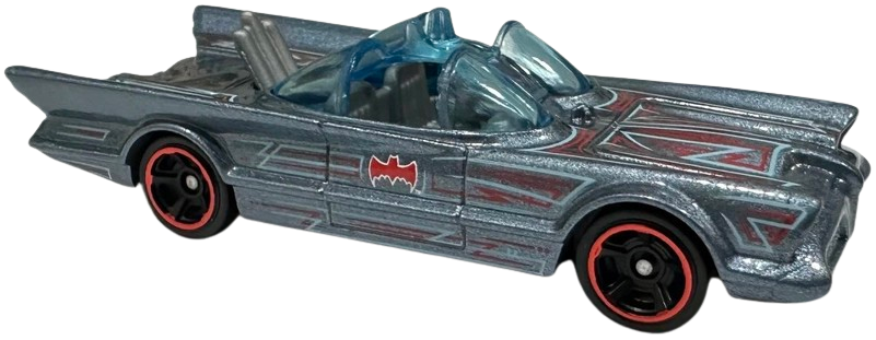 Hot Wheels 2025 - Collector # 103/250 - Batman 3/5 - TV Series Batmobile - Metalflake Gray - International 'Batman' Card