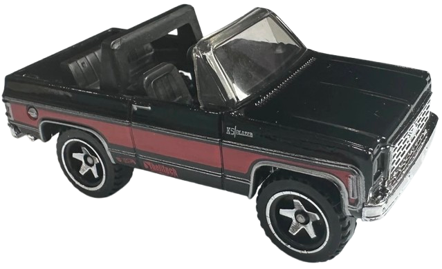 Hot Wheels 2025 - Collector # 115/250 - HW Dirt 5/10 - '75 Chevy Blazer Custom - Black & Red - Baja 5 Wheels - USA Card