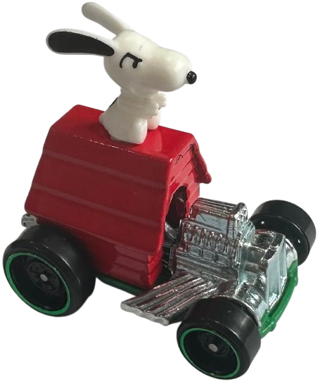 Hot Wheels 2025 - Collector # 132/250 - HW Screen Time 7/10 - Snoopy - Red - Deep Dish 8-Spoke Wheels - USA 'Peanuts' Card