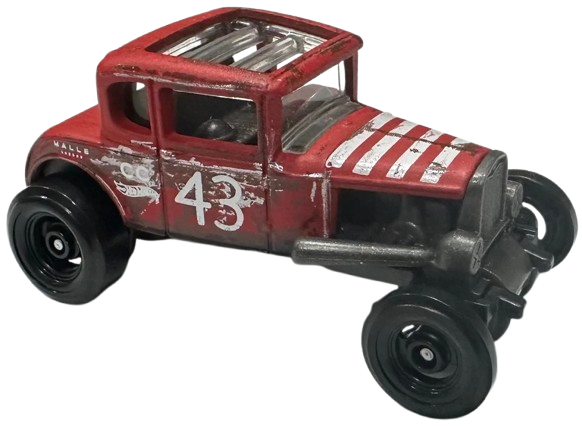 Hot Wheels 2025 - Collector # 140/250 - HW Dirt 7/10 - New Models - Ford Model A Custom '31 - Matte Red / #43 - Wire in Motion Wheels - USA Card