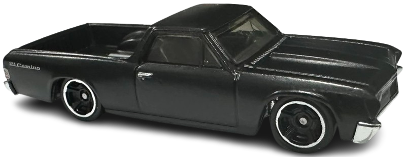 Hot Wheels 2025 - Collector # 147/250 - HW Screen Time 9/10 - Chevy El Camino - Matte Black - Muscle Car 5-Spoke Wheels - USA 'Fast & Furious' Card - 1st Appearance in the Mainline