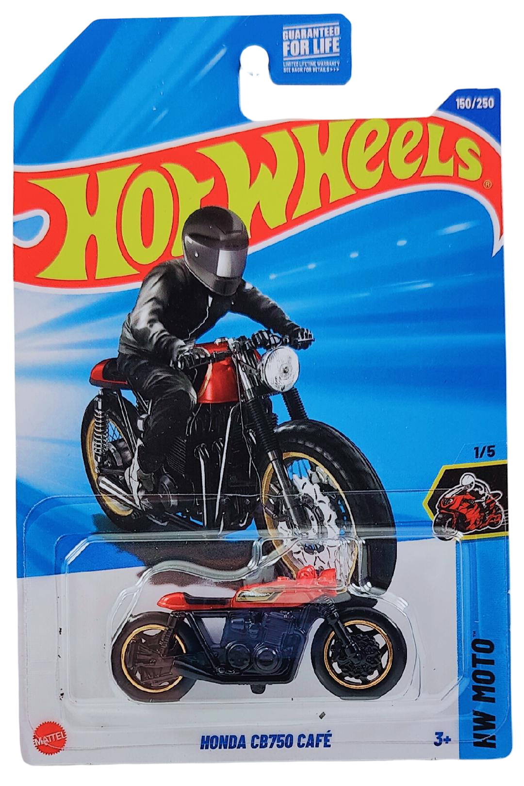 Hot Wheels 2025 Case P - Miniature Honda CB750 Cafe (1:64) - Carte Courte, Avec Protecteur - Neuf
