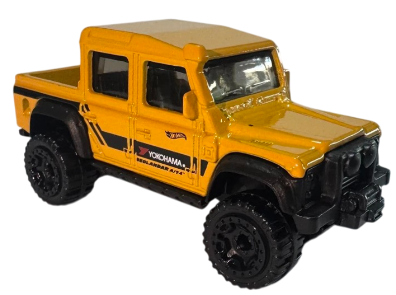 Hot Wheels 2025 - Collector # 179/250 - HW Dirt 10/10 - '15 Land Rover Defender Double Cab - Yellow - USA Card
