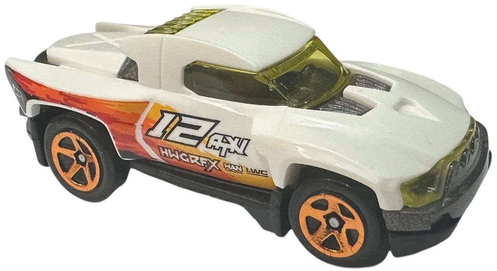 Hot Wheels 2025 - Collector # 204/250 - HW Track Champs 1/5 - Terra-Tracktyl - White / #12 - USA Card