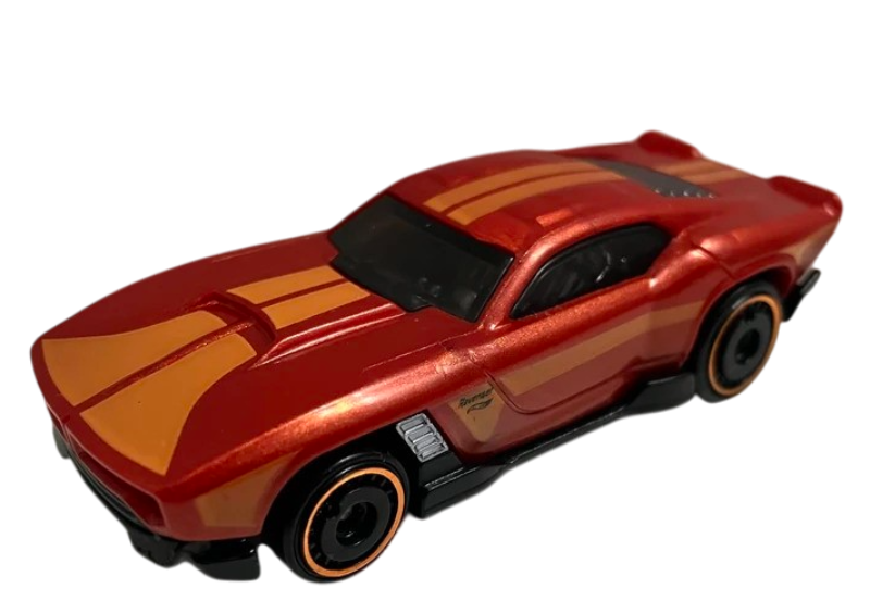 Hot Wheels 2025 - Collector # 207/250 - Muscle Mania 4/10 - Ravenger S/T - Red / Orange Accents - USA Card